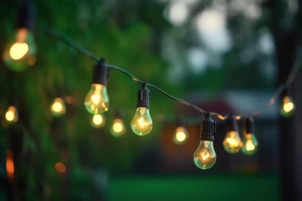 Outdoor String Lights. Blackhorse Electrical, London.