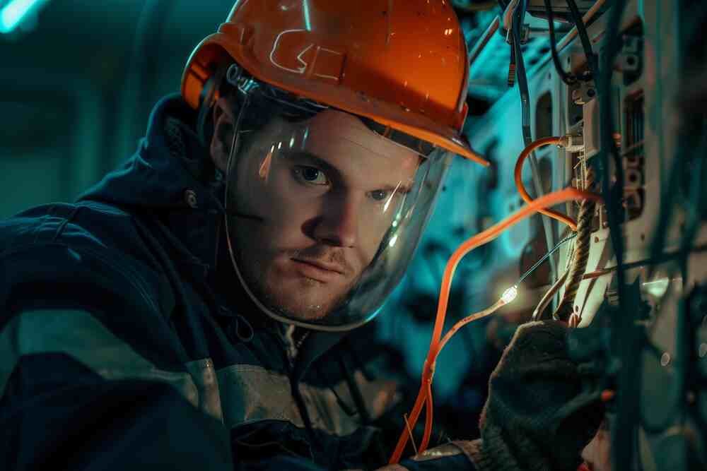 Electrician on Emergency Call Out. Blackhorse Electrical, London.